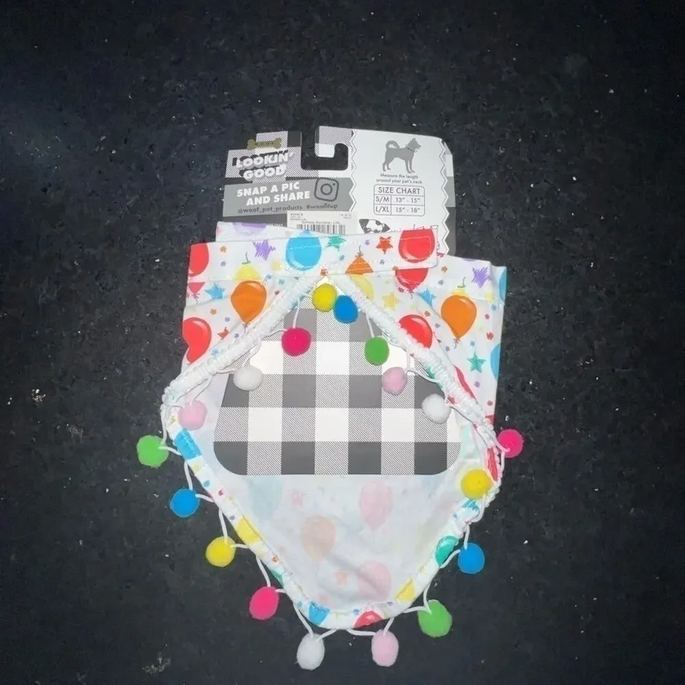 NWT DOG BIRTHDAY BANDANNA SZ L/XL